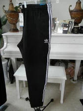 ADIDAS ORIGINALS PRIMEBLUE SST MENS SLIM FIT TAPERED BLACK TRACK PANTS SIZE 2XL