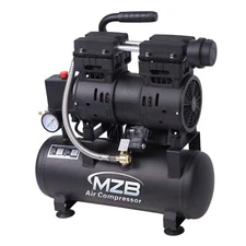 Quiet Air Compressor 110V/60Hz 1.0HP 5.65CFM,2.4 Gallon MAX 115PSI Steel Tanks