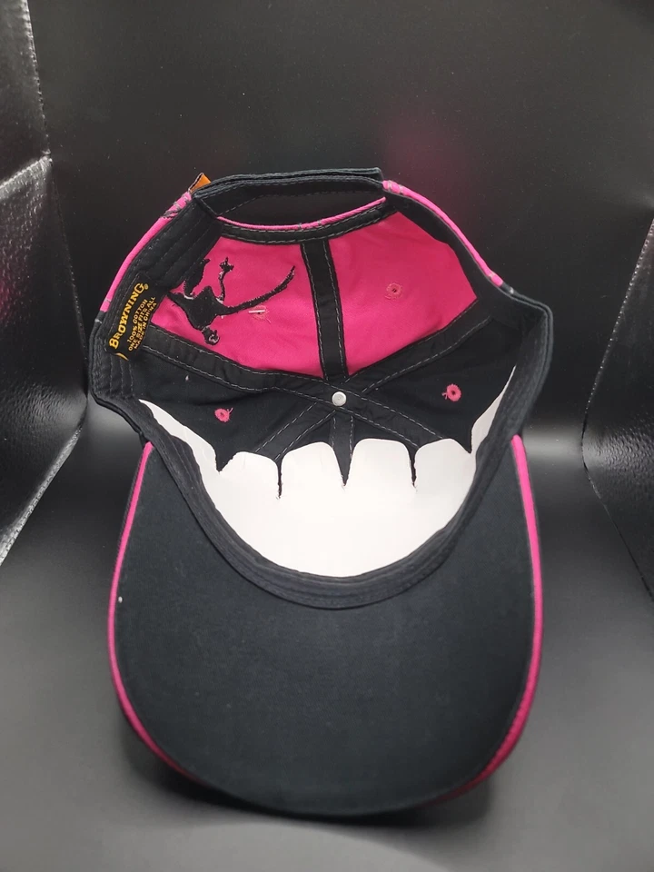 Browning Firearms Co Dirty Bird Hat/Cap Adjustable Back PINK & BLACK DISTRESSED - Image 2 of 4