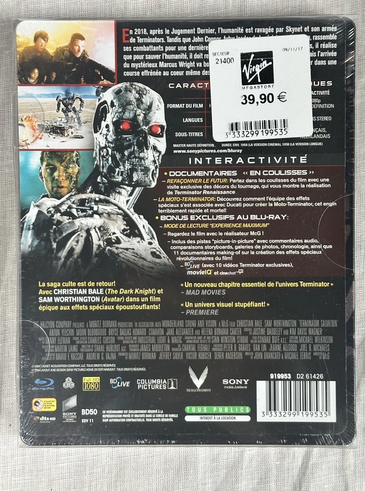 Terminator Renaissance Blu-ray Steelbook Virgin Exclusive - Brand New Sealed - Image 2 of 3
