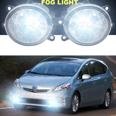 2PCS LED Fog Lights Bumper Driving Lamps For TOYOTA PRIUS V 2012 2013 2014