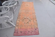 Oushak Rug, Antique Rug, Turkish Rug, Vintage Rugs, 2.7x8.7 ft Runner Rugs