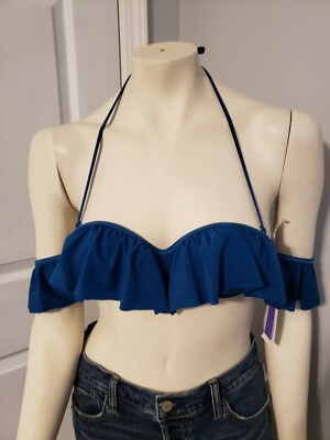 Radio Fiji Teal Padded Removable Adjustable Straps Underwire Bikini Top Small