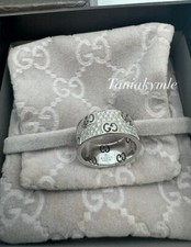 Gucci Icon Stardust 18 Karat White Gold Diamond Band Ring