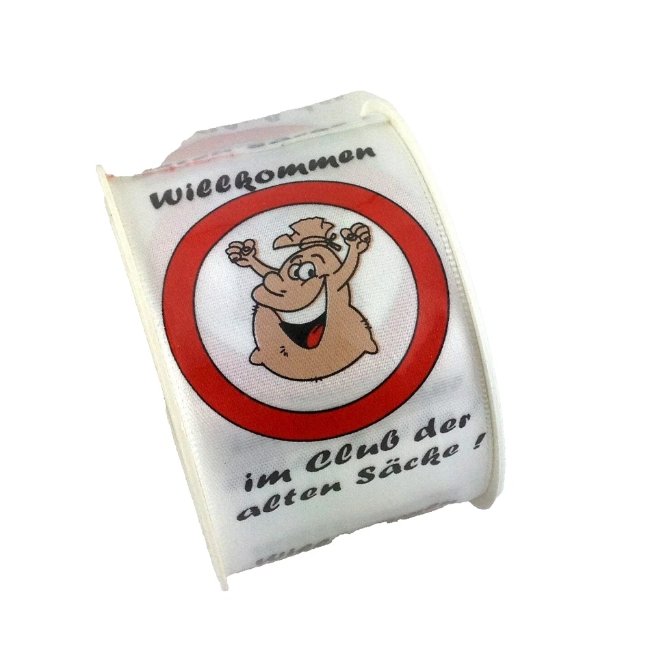 1,32€/m  3m Satin Geschenkband Schleifenband Alter Sack Beschriftung 85206 - Bild 1 von 2
