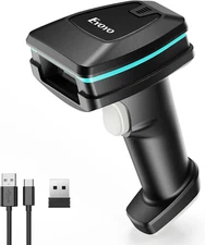 Eyoyo 2D QR Wireless Barcode Scanner, Bluetooth 3-in-1 Industrial Barcode Scanne