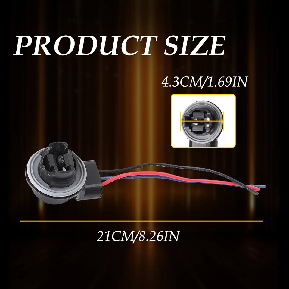 2X Bombilla Señal Frontal Giratoria 3157 T25 Enchufe Arnés Cable 12V Accesorios Coche Foto 2 de 4