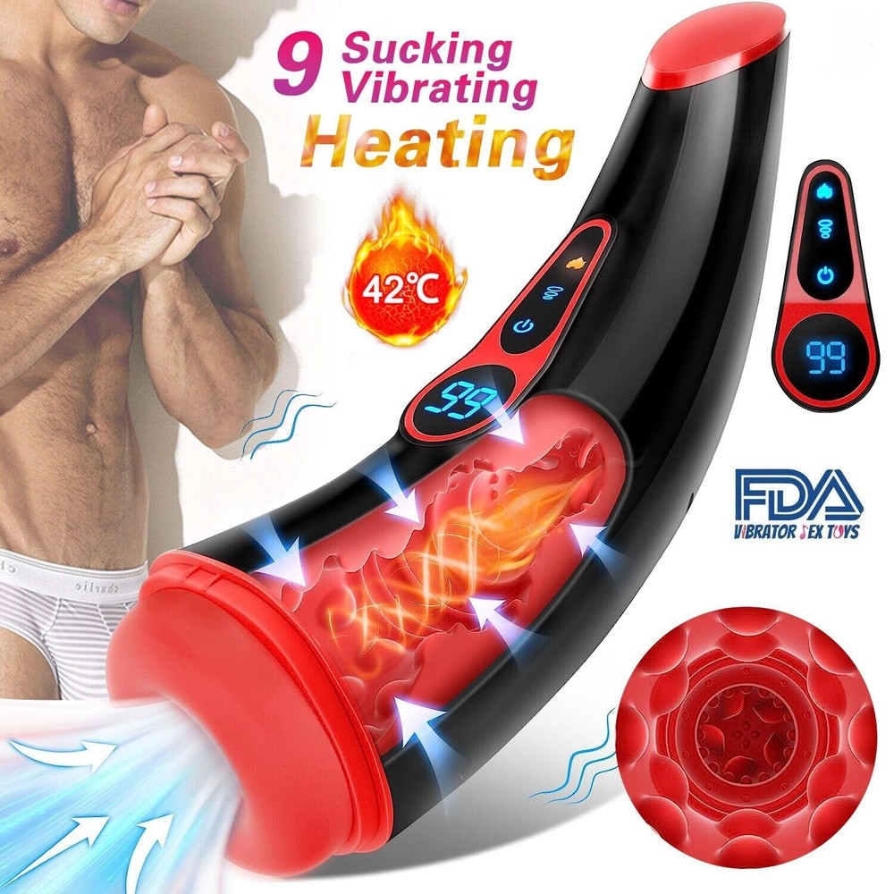 Male Masturbaters Automatic Sucking Telescopic Cup Oral Men Sex Toy Masterbator
