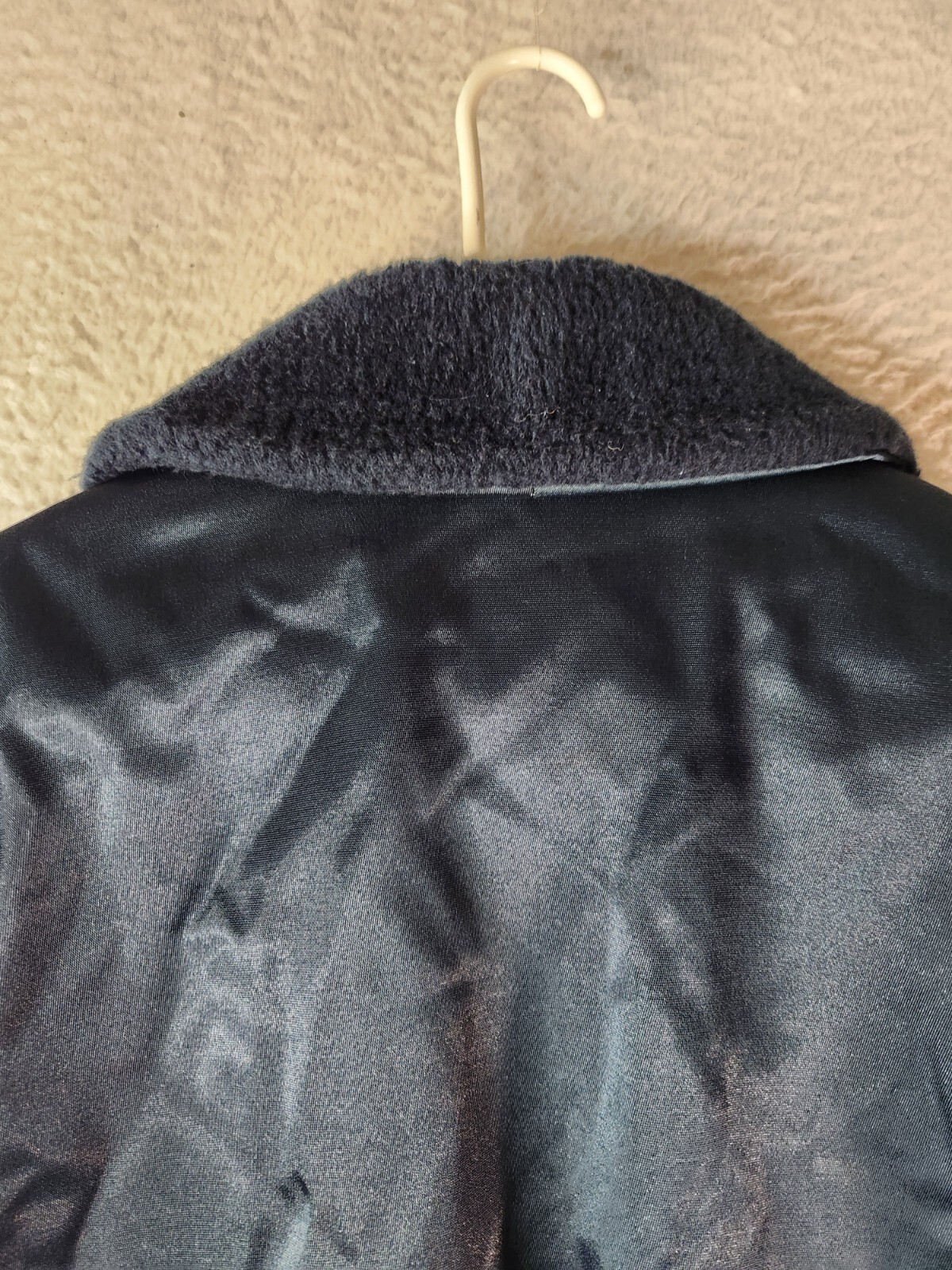 Vtg Flight Jacket Outer Shell Full Zip Quilted Li… - image 18