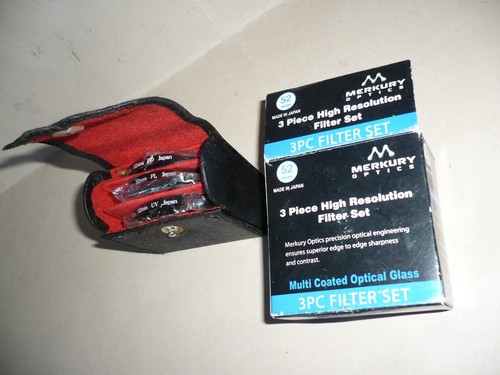 MERKURY OPTICS 3 Piece High Rez Filter Set 52mm UV, FD, PL Model FK-52B - Picture 4 of 11