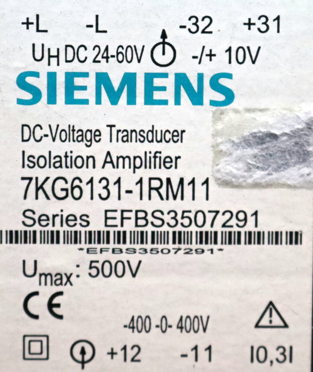 SIEMENS Spannungswandler Voltage Transducer 7KG6131-1RM11 Series  