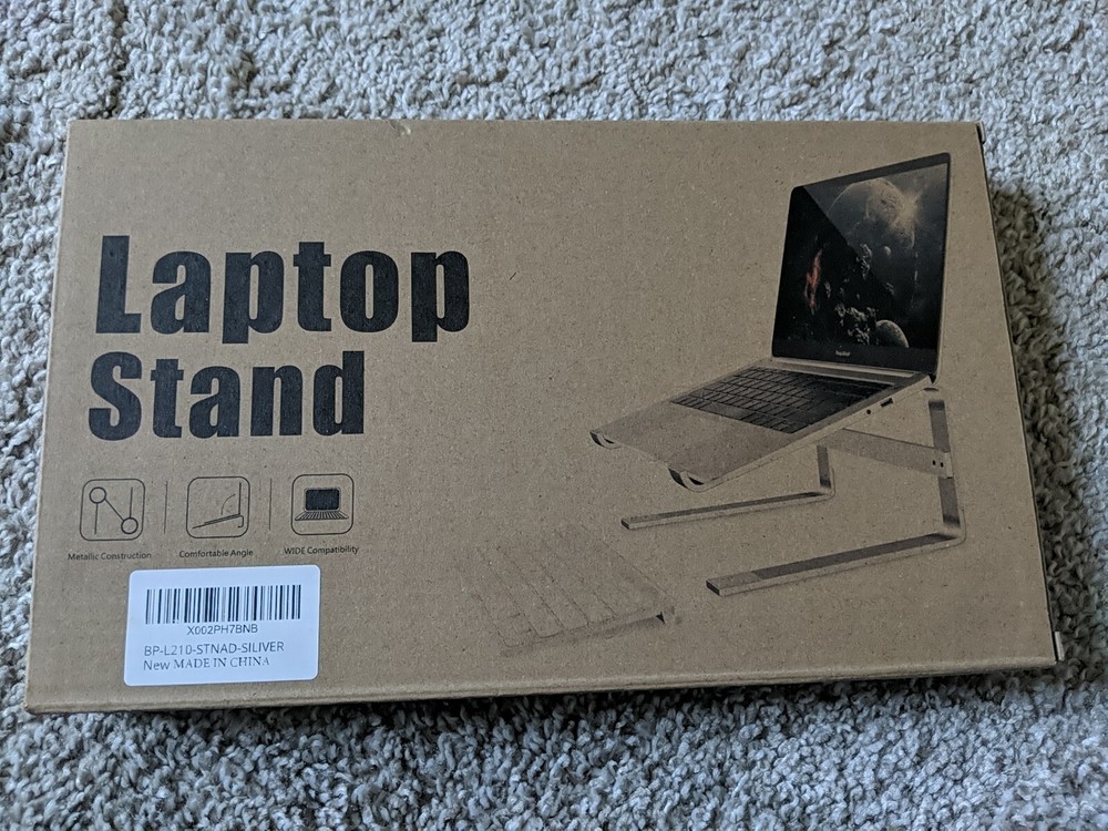 Ventilated Ergonomic Laptop Stand Riser for Desk - Cool & Comfortable  