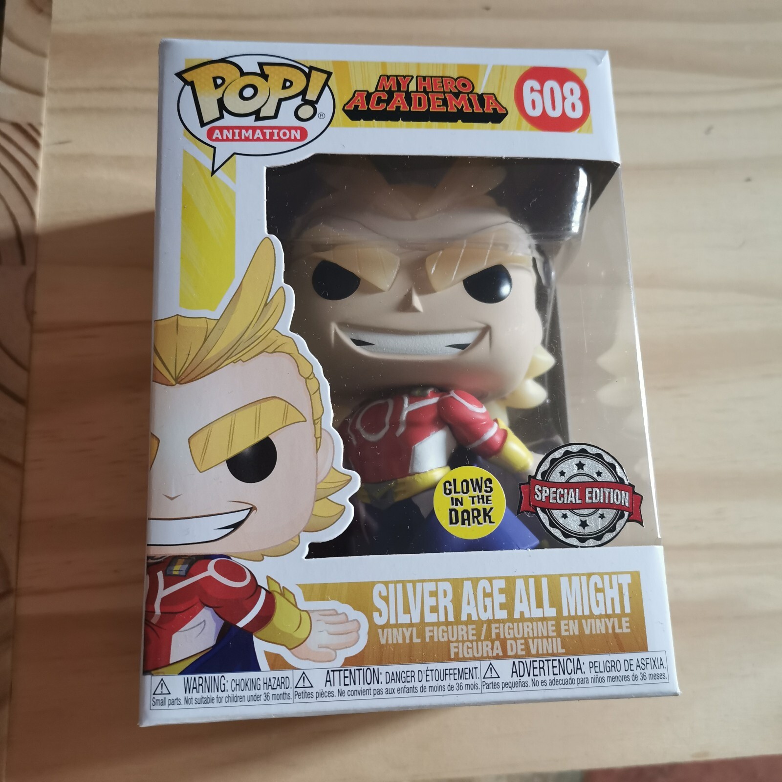Funko Pop Animation My Hero Academia Silver Age All Might Glow In The Dark 608