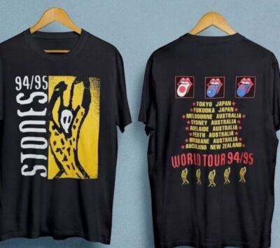 Vintage 90s Double Side The Rolling Stones 1994-95 Voodoo Lounge Tour Shirt