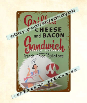 Murrays Bread Service Grilled Cheese Bacon Sandwich restaurant metal tin sign