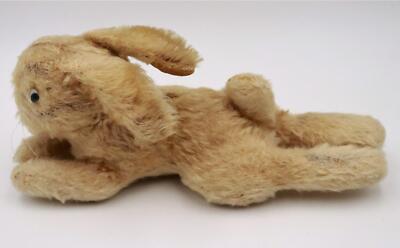 Steiff liegender Hase mit Kulleraugen 20 cm Stofftier / Alt