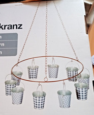 metallkranz zum hängen mit 10 Eimer ca 35x6 cm neu ovp