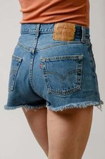 Vintage Levis 501 Cut Off Shorts Frayed Jeans W 29