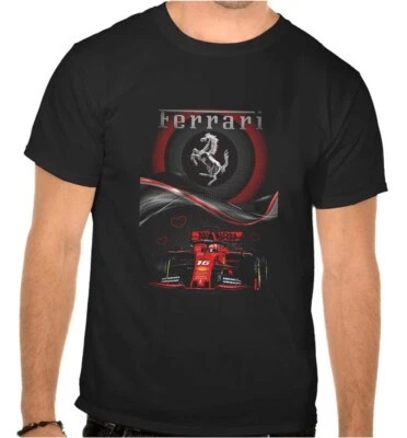 FRUIT OF THE LOOM Ferrari Auto Logo Kinder T-Shirt Schwarz -1096 -SW-Kids