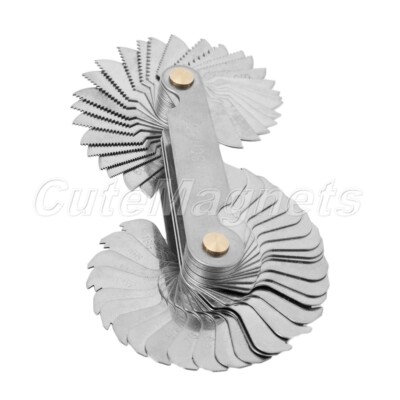 Thread Plug Gauge Metric Imperial MM Gear Tooth Screw Pitch Gage Cutting Measure Lathe Hand Tool
