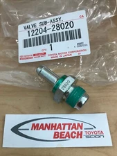 NEW GENUINE TOYOTA PCV VALVE 12204-28020 2.4L 2AZFE & 2.0L 1AZFE  CAMRY RAV4 TC