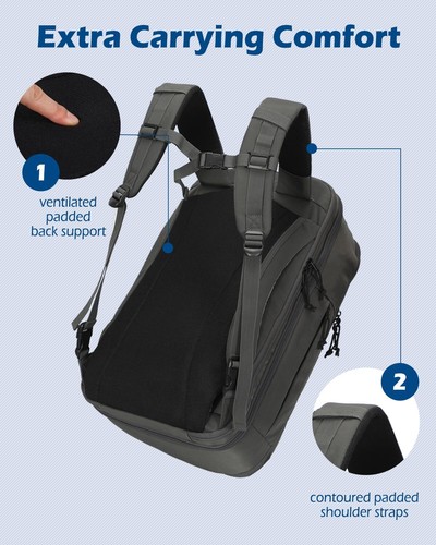 Mochila de viaje Hynes Eagle TSA Friendly 40L aprobada para vuelo ampliable - Imagen 8 de 36