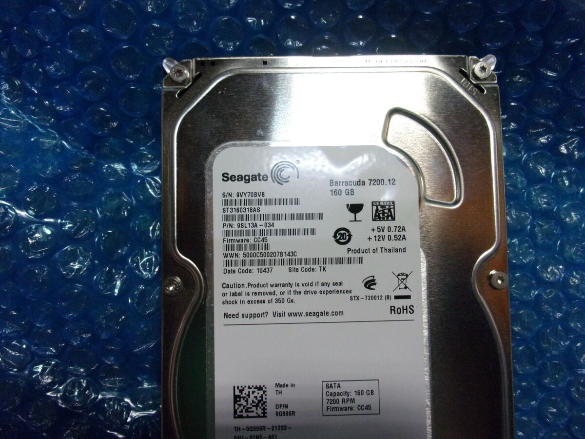 Seagate 7200.12 160GB HDD 3.5インチ NeweggBusiness - Seagate BarraCuda 7200.12 ST3160318AS 160GB