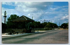 Postcard TX Austin Front Gate Bergstrom Airforce Base Military Security Guard I4