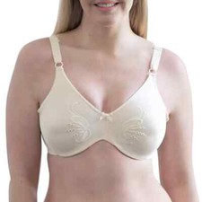 Rago 44D Bra Style 7117 Full Figure Seamless Underwire Minimizer Champagne NEW~A