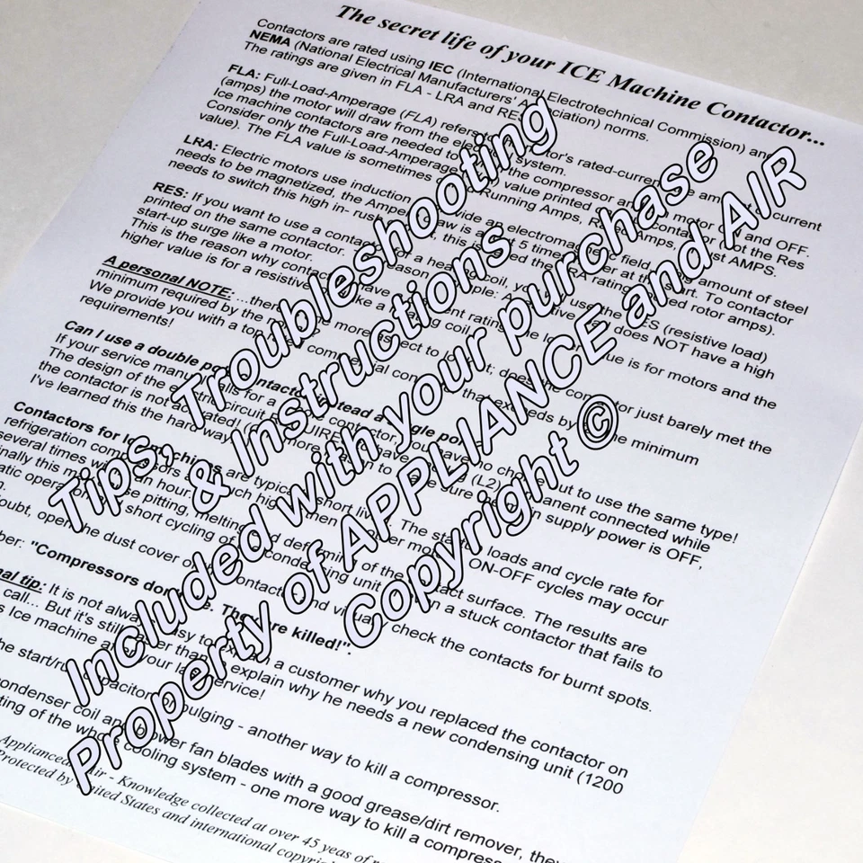 SCOTSMAN 12-2469-02 HD Contactor 208/240V coil 30A +Hardware - Ships TODAY! - Image 3 of 4