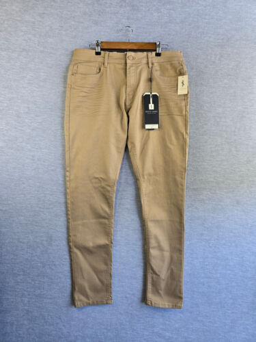 Scott James Slim Fit Stretch Pants Men's 36x32 Khaki SJP-99364-KHK