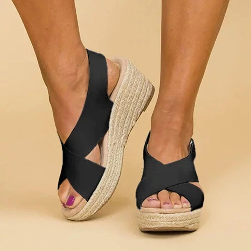 Sandalias de mujer plataforma zapatos tacón de cuña ocio cómodas sandalias DE - Imagen 3 de 8