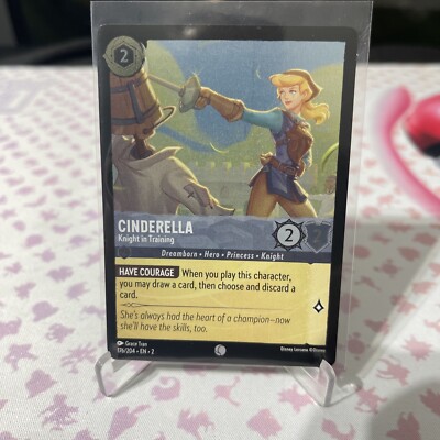 Disney Lorcana Rise of the Floodborn FOIL CINDERELLA KNIGHT IN TRAINING 176/204