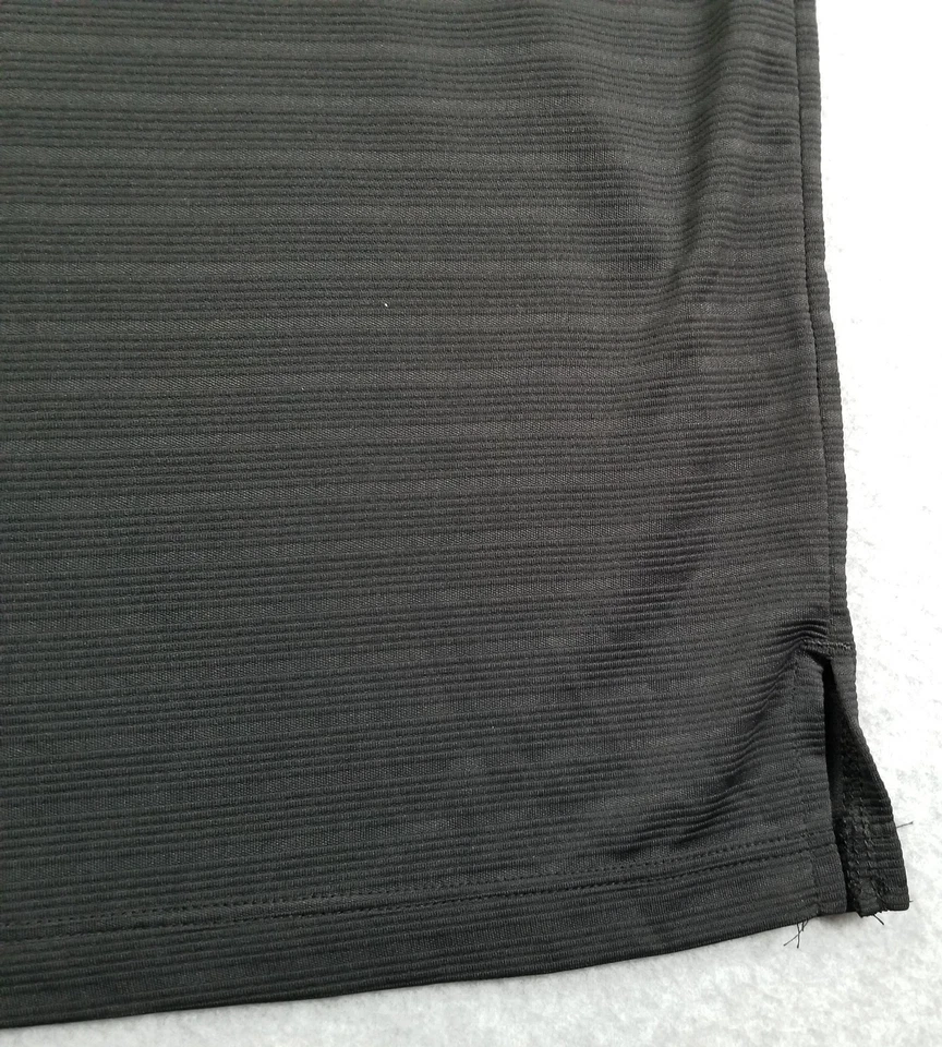 Camiseta Michael Brandon Para Hombre Mediana Negra Acanalada Manga Corta Camiseta Cuello en V Informal Foto 3 de 4