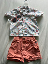 Cat & Jack Boys 2T Tropical 2pc Shorts Set Bu...