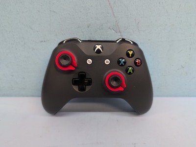 Official Microsoft Xbox One Wireless Controller Black Custom Red Aim Assist Ring