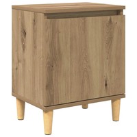 Nachttisch Artisan-Eiche Massivholz 40X30X50 Cm Beistelltisch