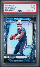 Joe Milton III 2024 Panini Prizm #354 Rookie Navy Camo /25 PSA 9