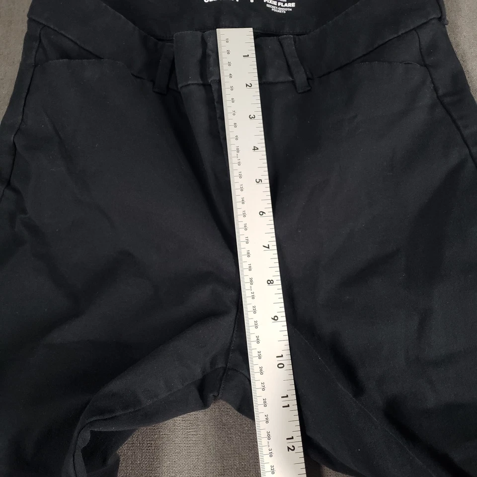  Pantalones acampanados Pixie de tiro alto Old Navy para mujer talla 8 negros secretos bolsillos lisos Foto 4 de 4