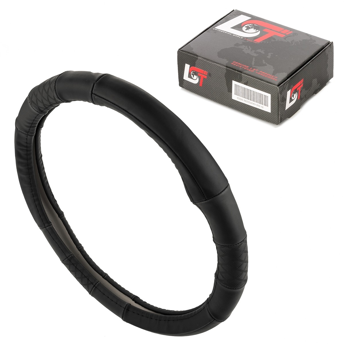 Steering Wheel Cover Ø 15x3, 5 Inch 38x9 CM Anthracite for VW Golf Jetta
