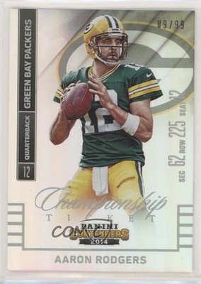 2014 Panini Contenders Championship Ticket 9/99 Aaron Rodgers #63 00d2