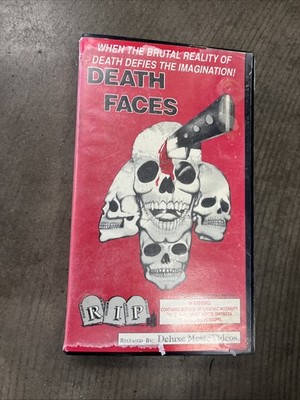 Death Faces VHS (1988) Horror Cult Shockumentary Clamshell Deluxe Movie Videos