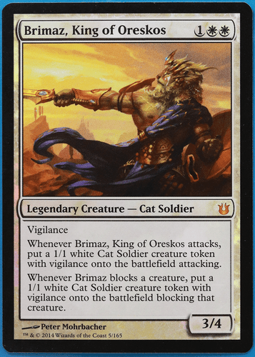 Brimaz, King of Oreskos FOIL Born of the Gods NM CARD (507321) ABUGames - Picture 1 of 2
