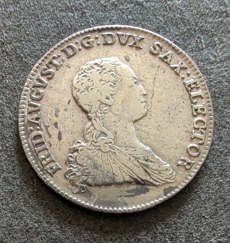 1768 Saxony 2/3 Thaler Silver Coin