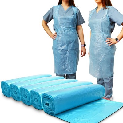 RE-GEN 105cm Bulk 1000 blaue Einweg PSA KATZE 1 volle Länge Schürzen auf Rolle