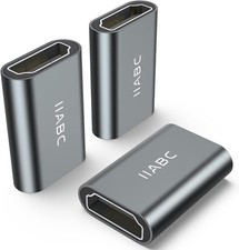 HDMI Coupler Female to 3 Pack 3D 4K 60Hz Adapter Aluminum grey