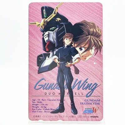 Duo Maxwell Gundam Wing Death Scythe Telephone Card Anime Japan