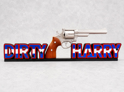 Dirty Harry Pinball Topper 3D Printed logo Flipper MOD Williams 44 Magnum