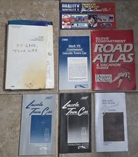 7pc Set OEM 1988 Lincoln Town Car Owners Manual Handbook w/ Supplemental Info
