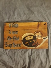 Betty Boop Wooden Folk Art Hand-painted Wall Hanging Sign
